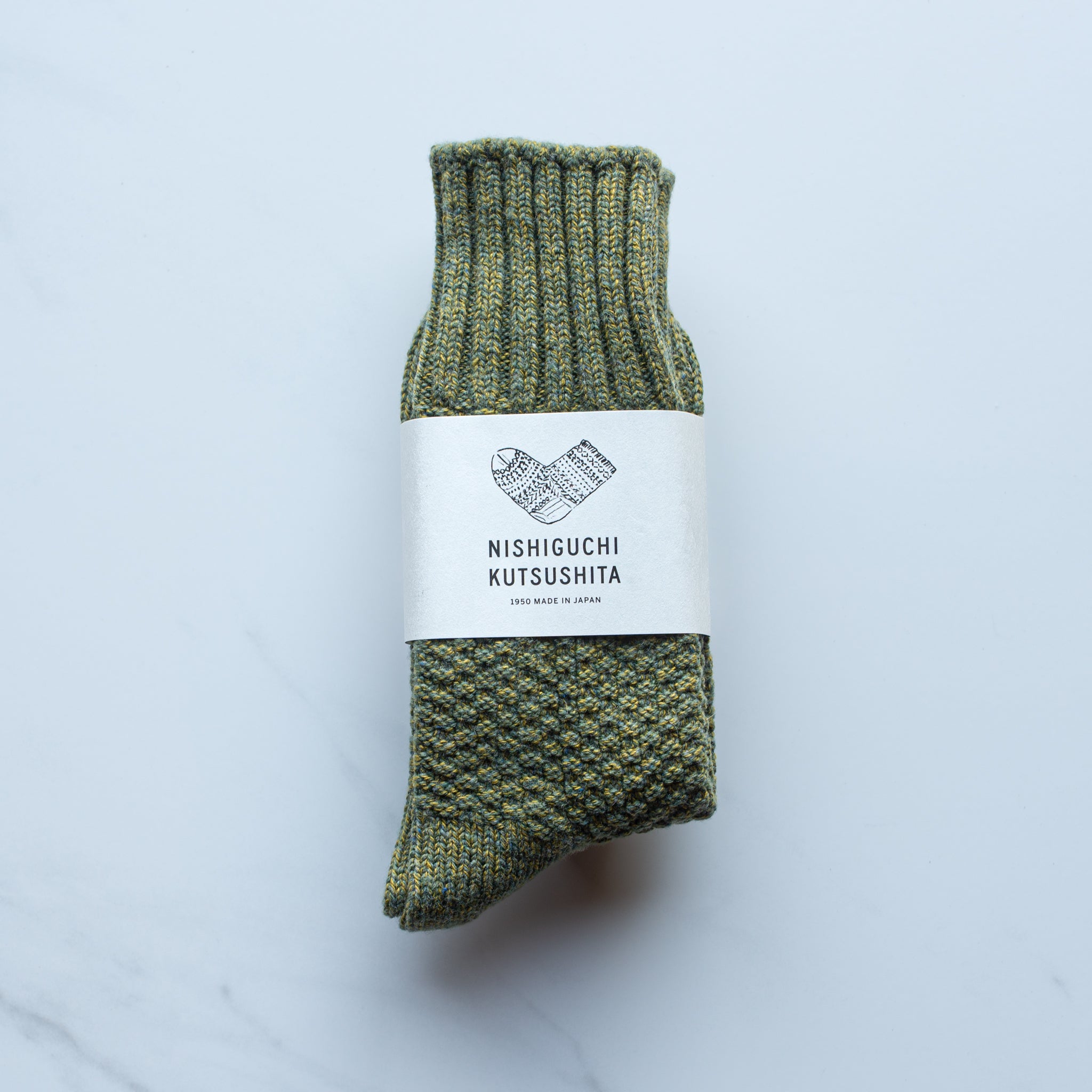 Wool Cotton Boot Socks | Moss Green