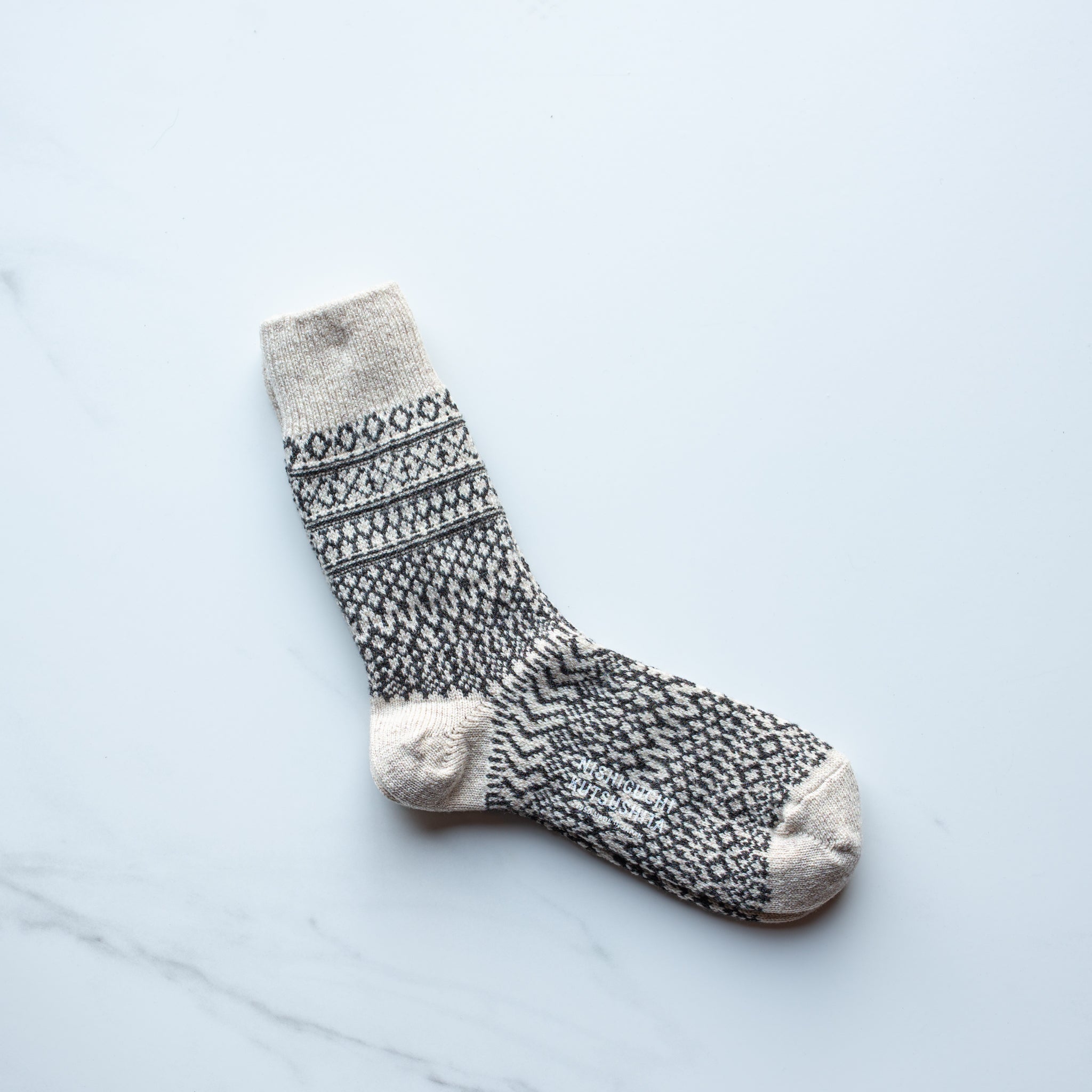 Oslo Wool Jacquard Sock | Oatmeal