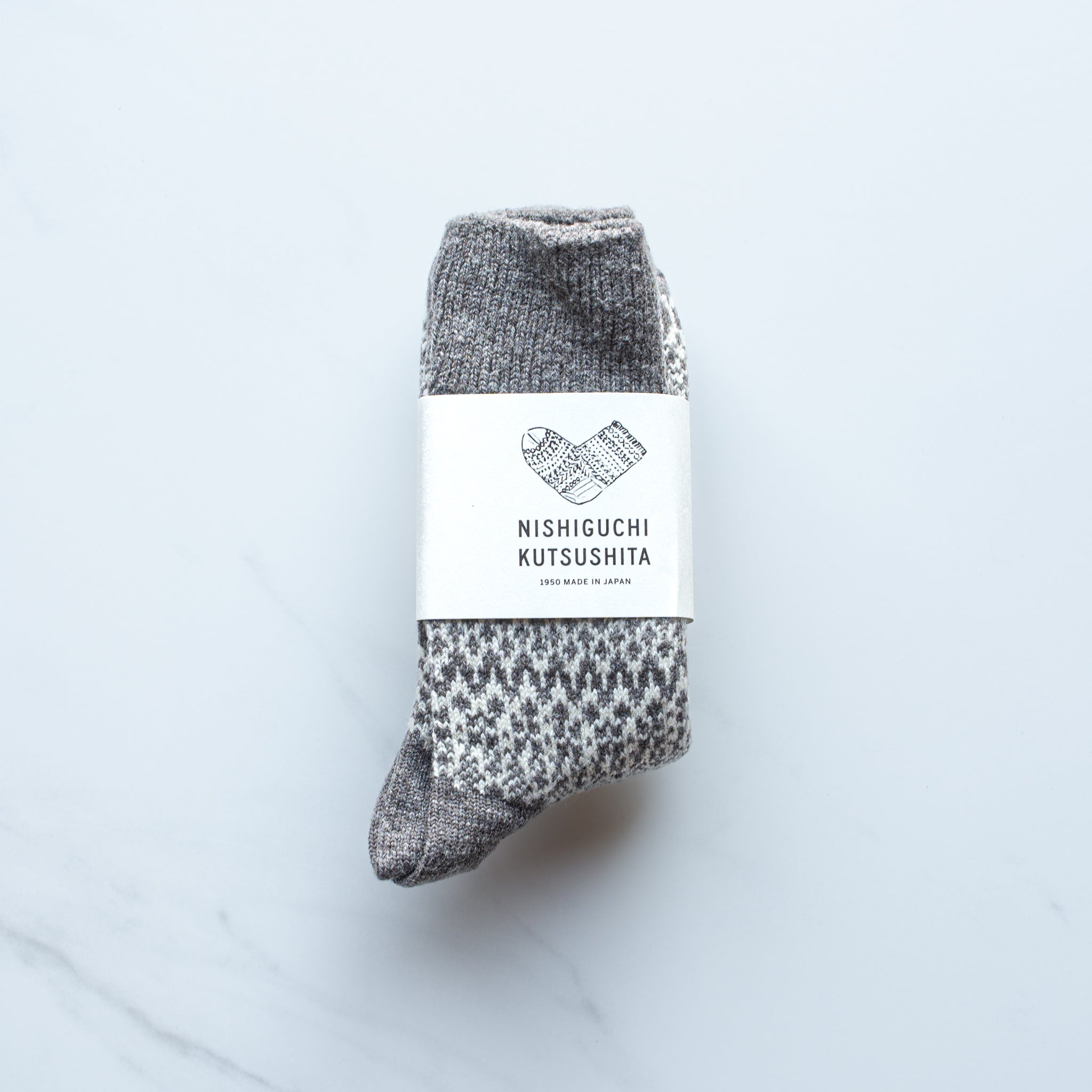 Oslo Wool Jacquard Sock | Grey