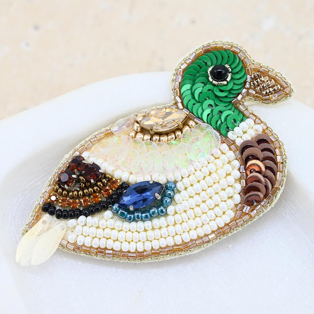 Beaded Brooch | Duck