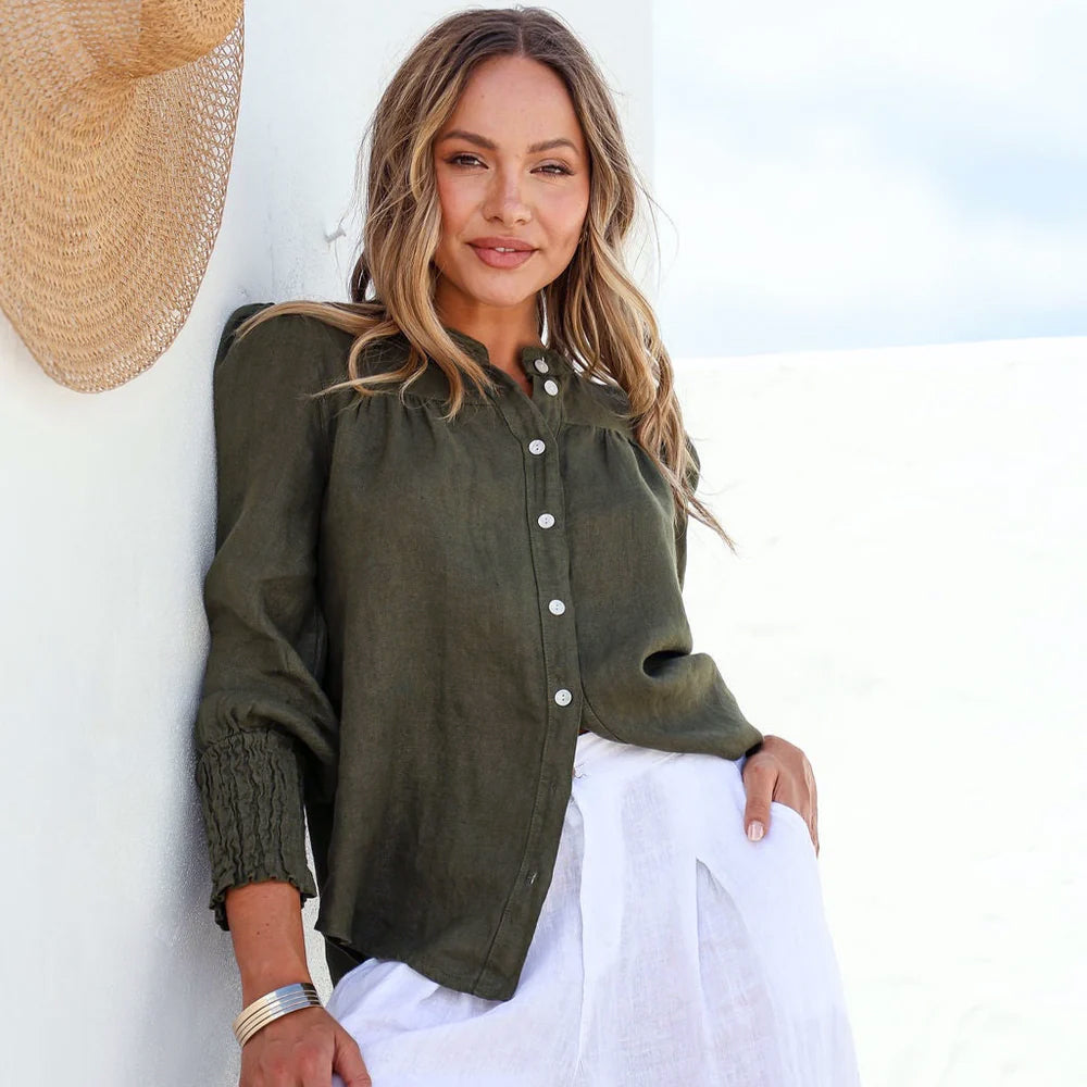 Linen Shirt | Brava | Juniper