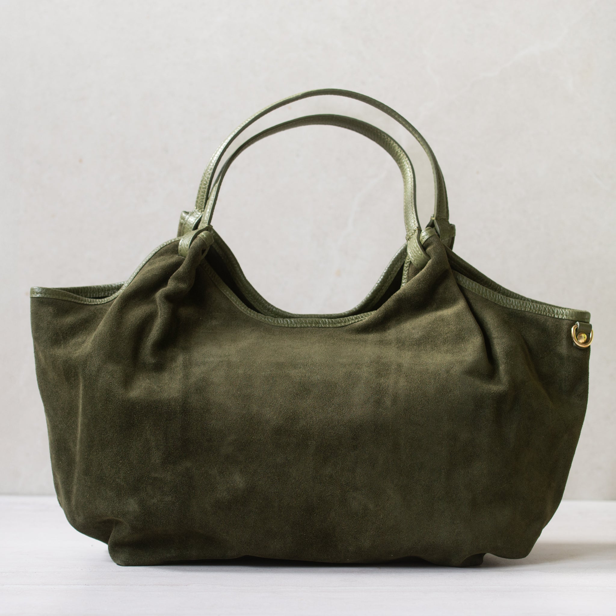 Maison Fanli | Hector Suede Bag | Khaki