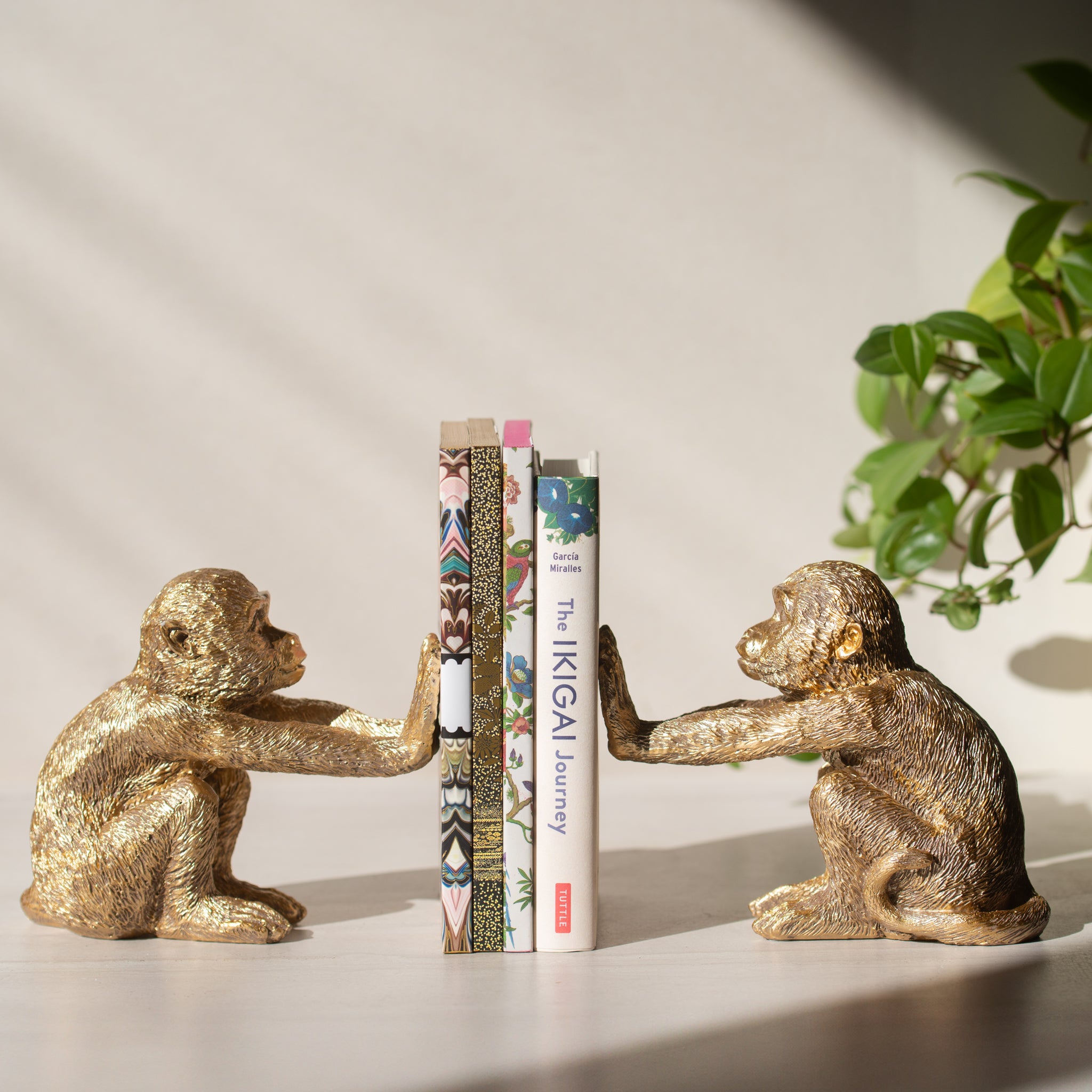 Gold Monkey Bookends | Nsuku