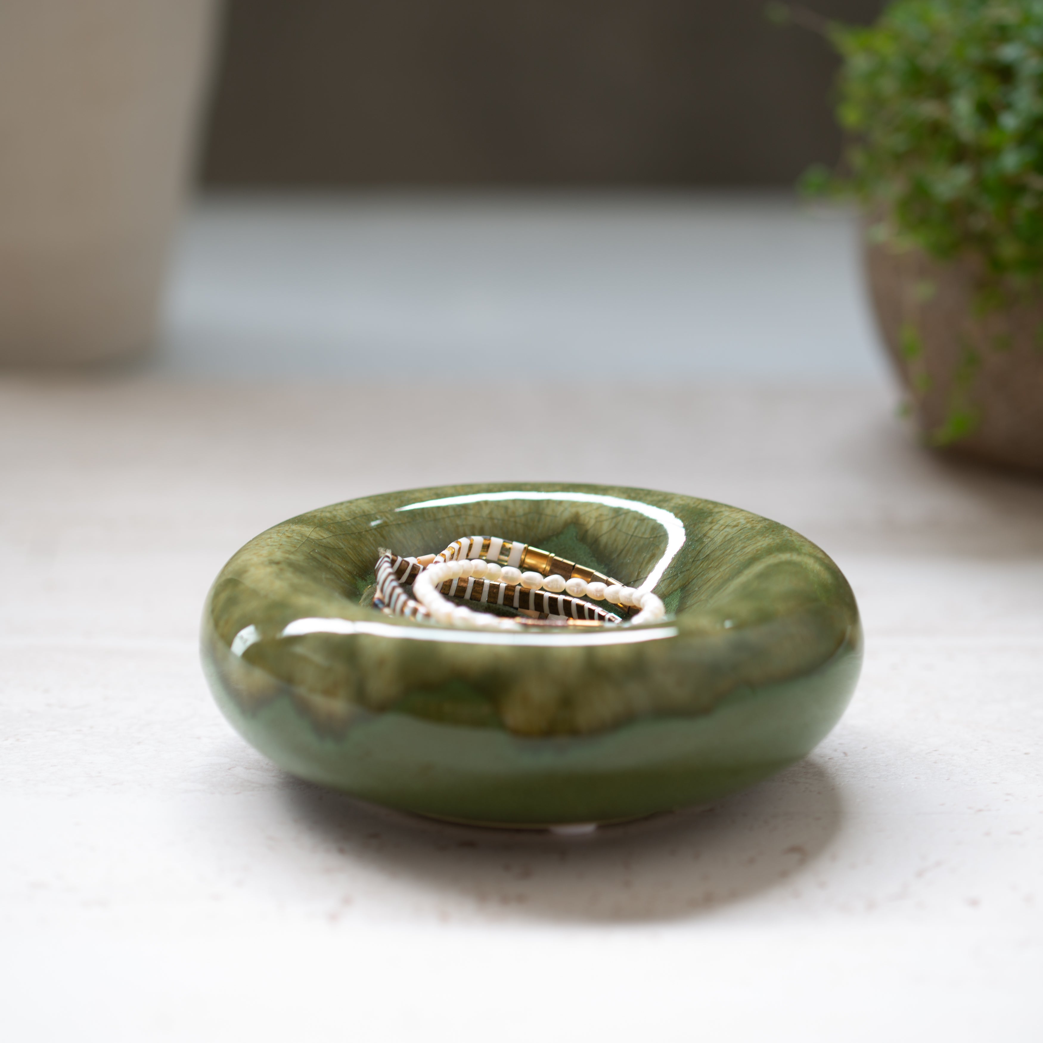 Ceramic Trinket Dish | Panera | Green