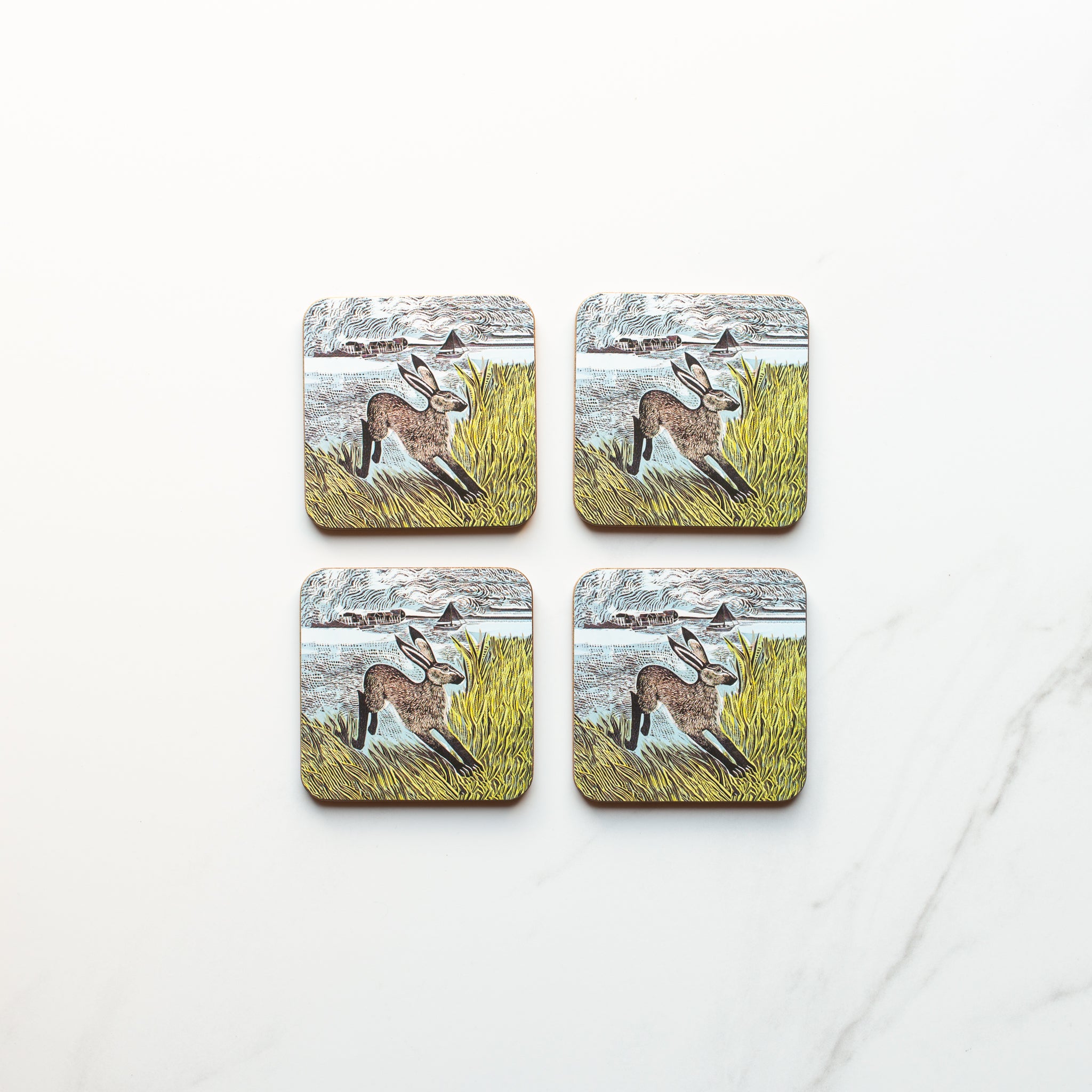 Coasters | Set of 4 | Rathlin Hare