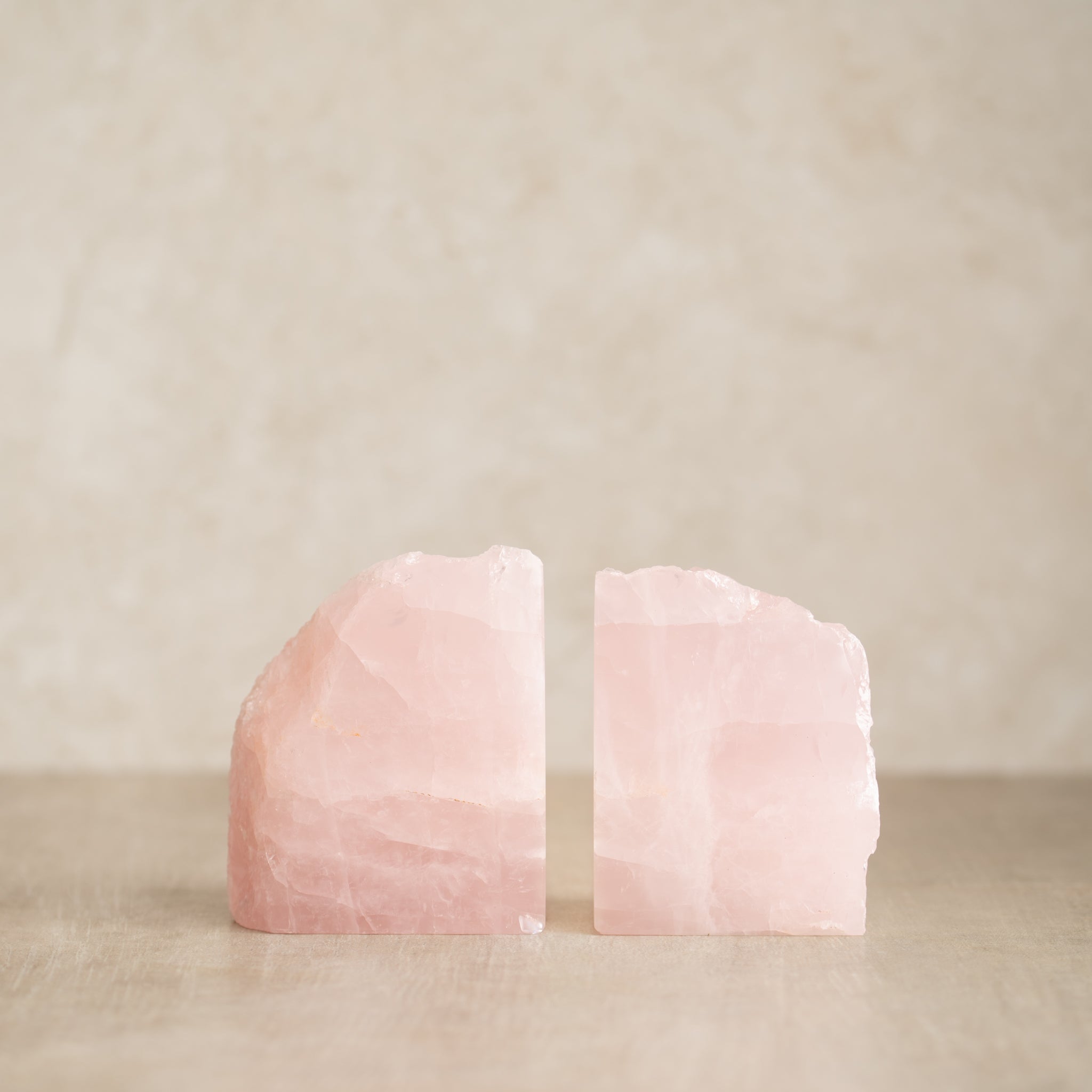 Rose Quartz Bookends