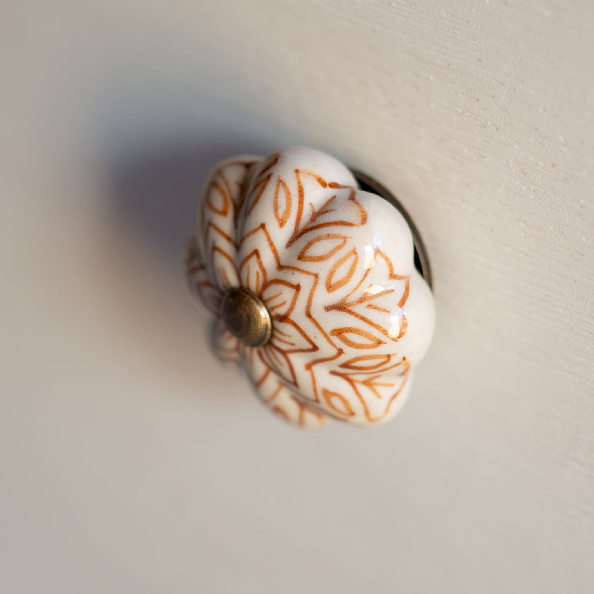 Stoneware Door Knob | Petella | Brown