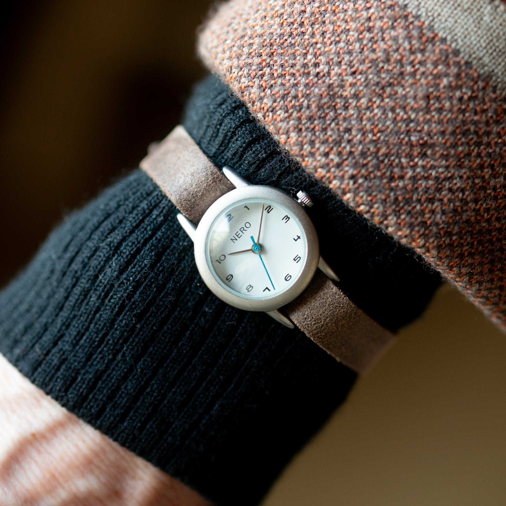 Nero Watch | Suede Strap | Brown