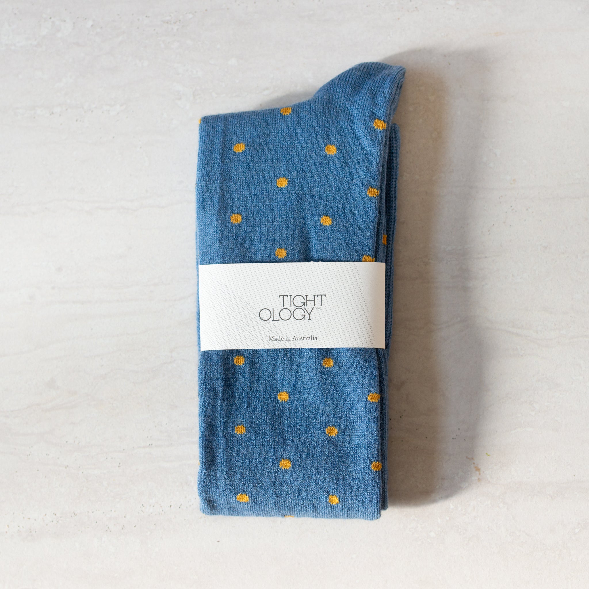 Dotty Wool Socks | Blue | OS