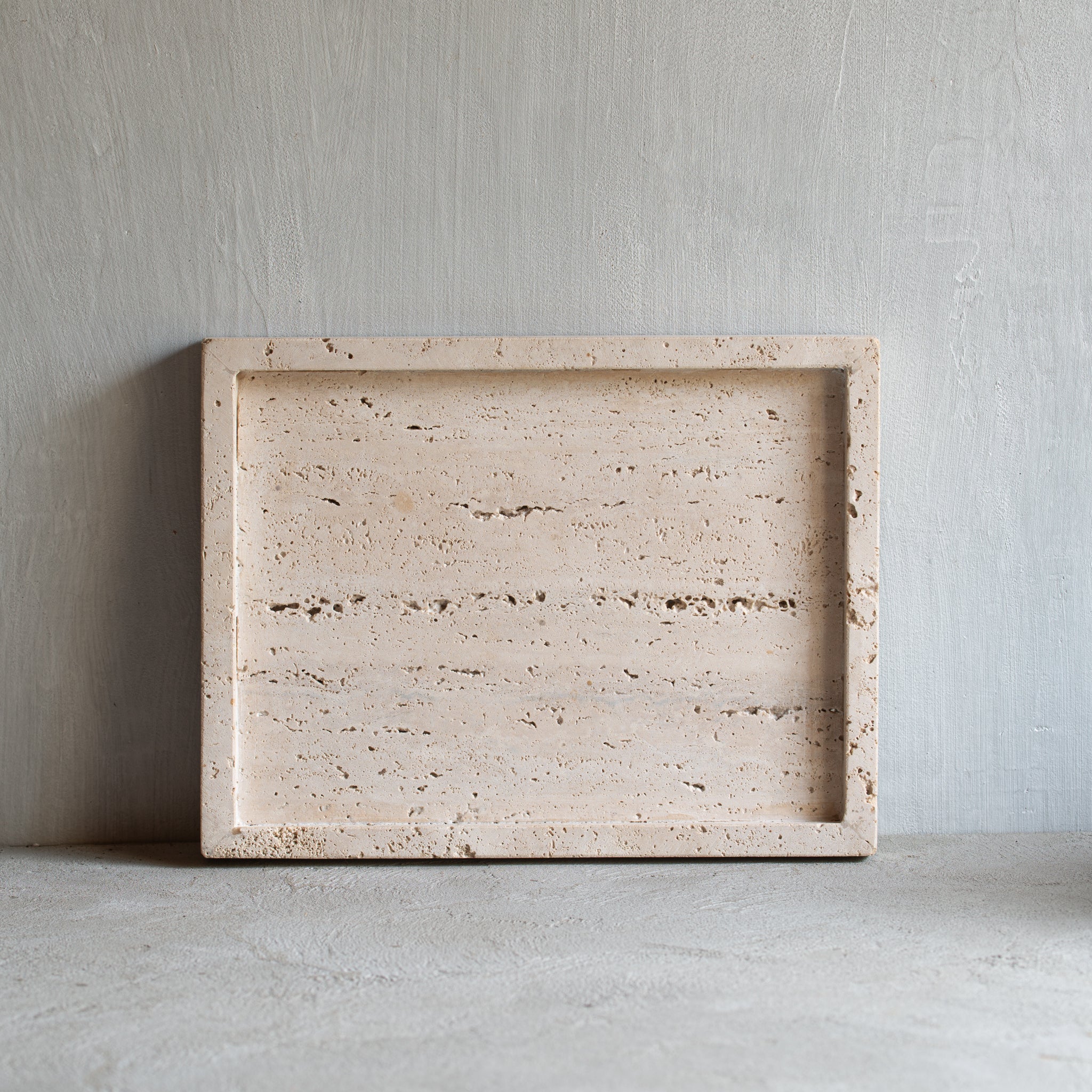 Natural Travertine Stone Tray | Rectangle