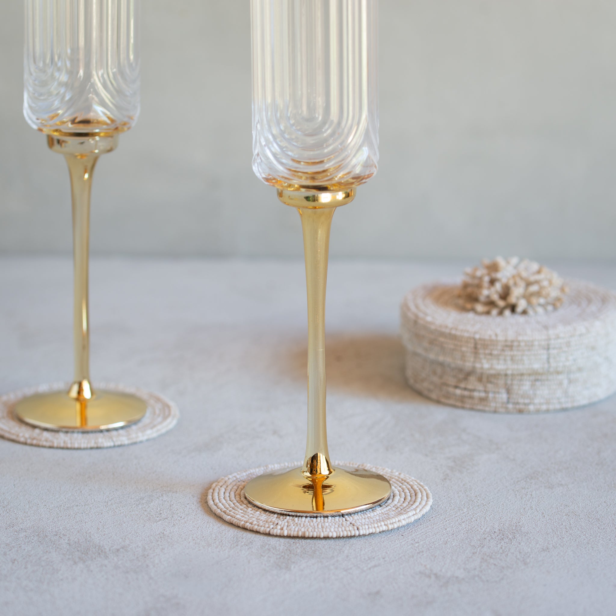 Hand-Beaded Coasters | Set/10