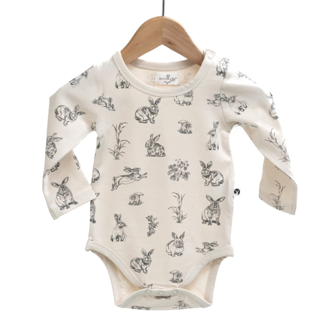 Burrow & Be | Long Sleeve Onesie | Burrowers Almond