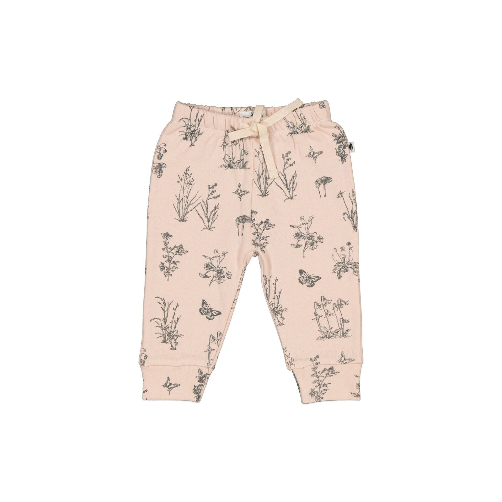 Burrow & Be | Organic Cotton Fleece Pants | Meadow Blush
