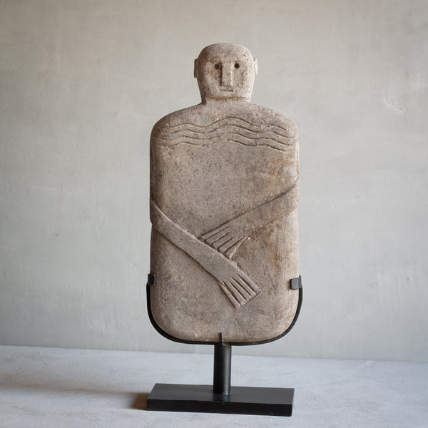 Carved Stone Figure | Arms Crossed