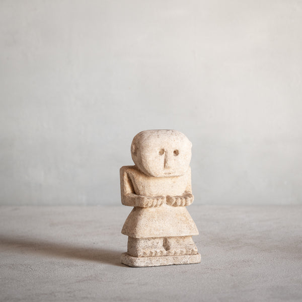 Carved Stone Figure | Hands Out