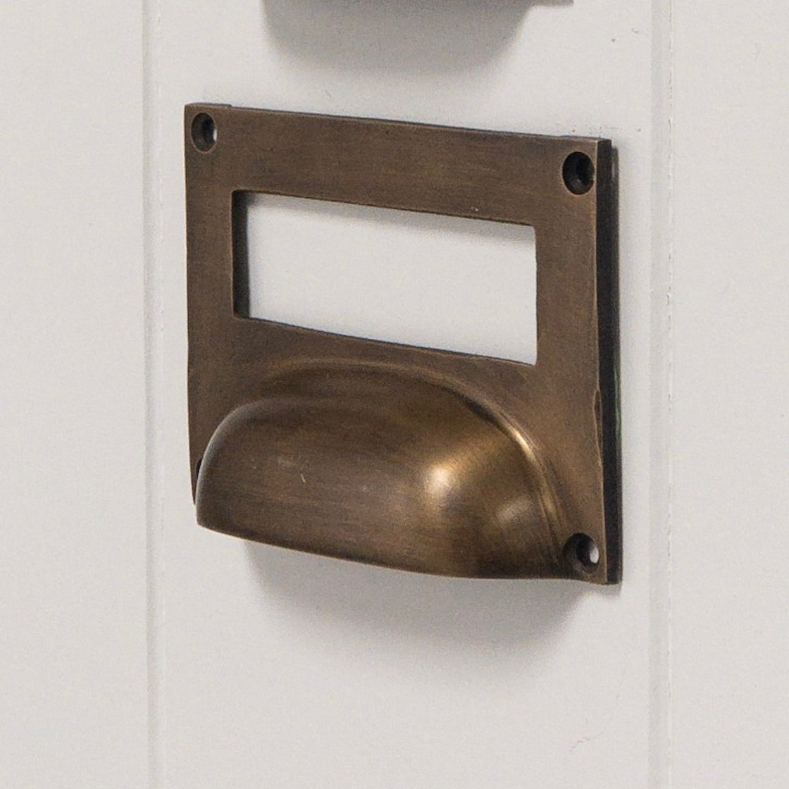 Brass Label Holder Drawer Pull | Large