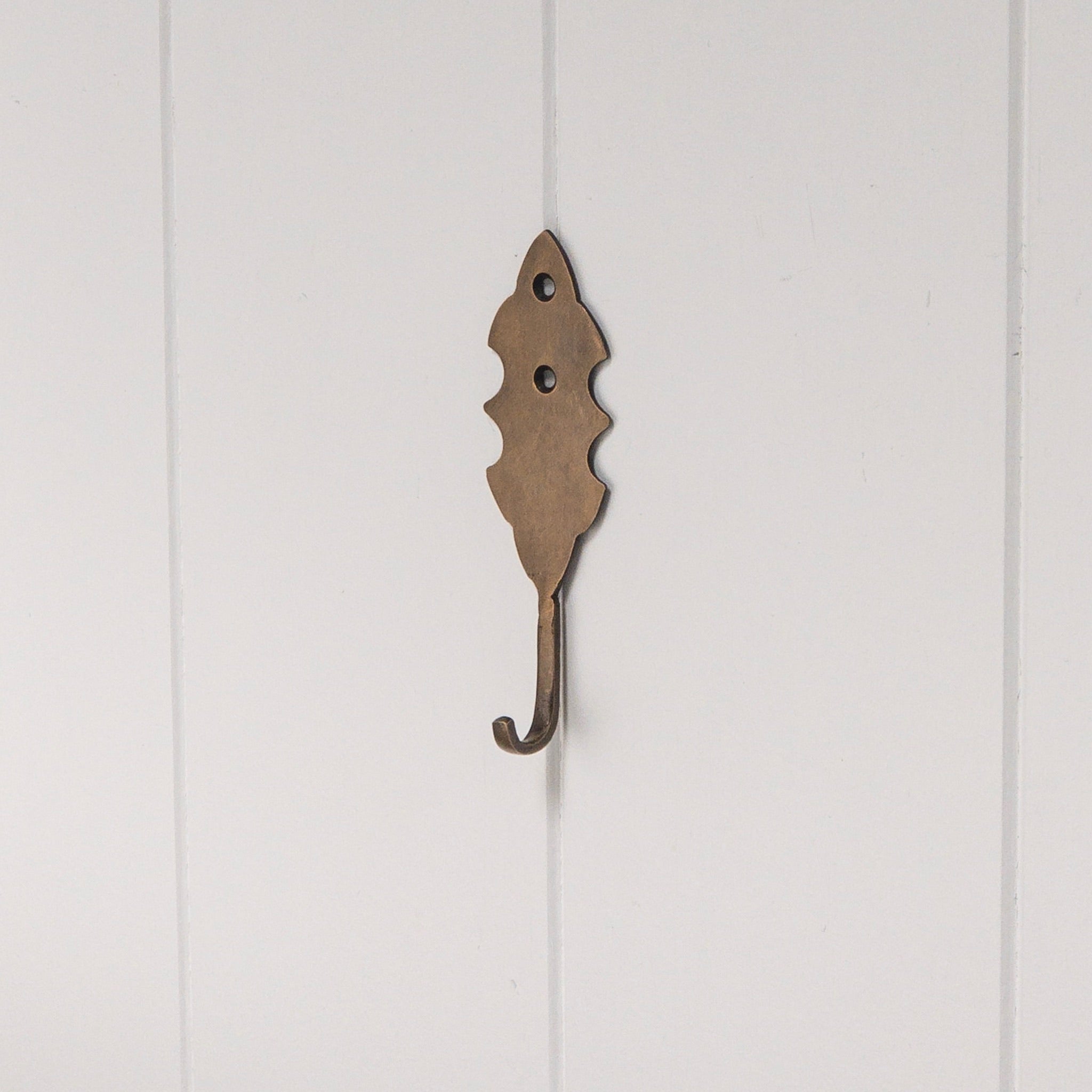 Brass Hook NZ | Leaf Design - Folklore Hooks + hardware