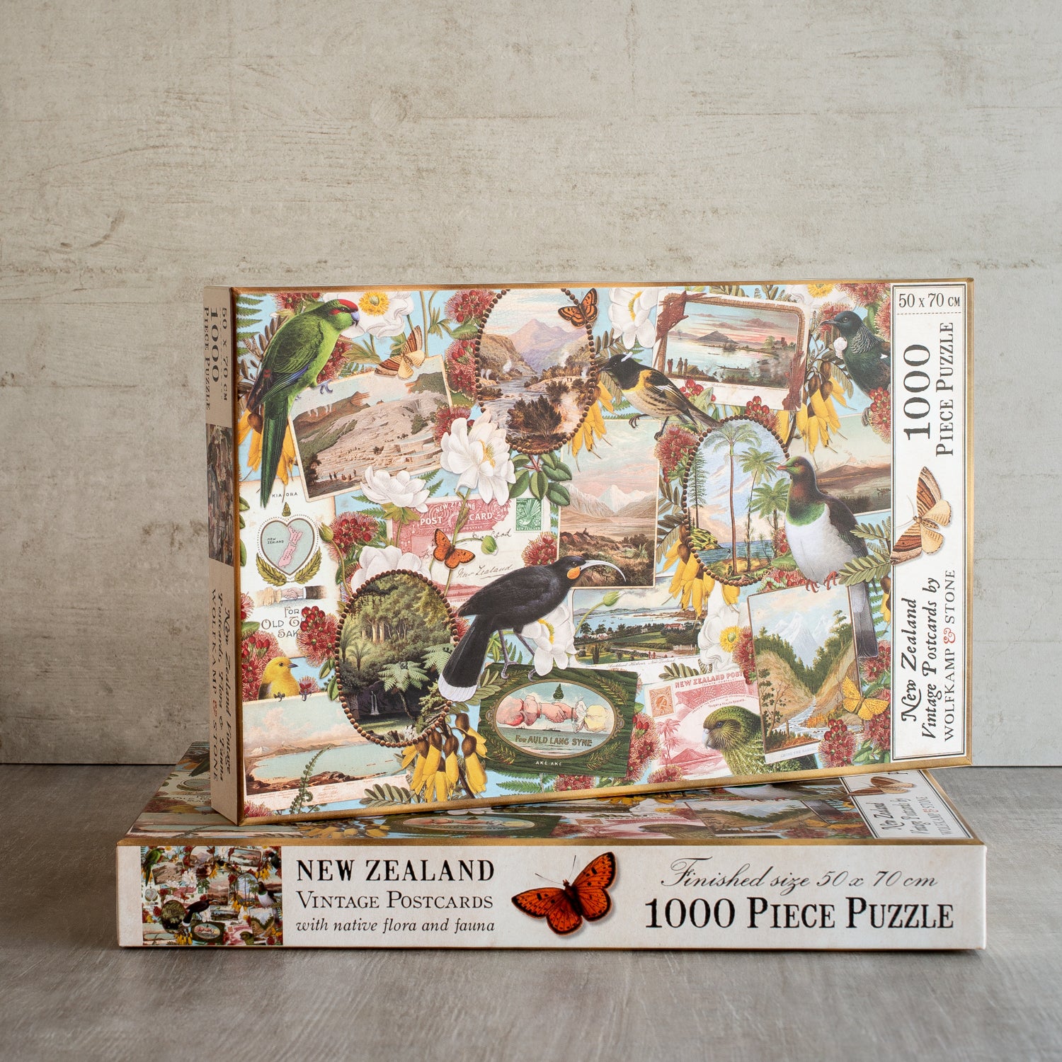 Puzzle | NZ Native Birds & Postcards (1000 Pieces)