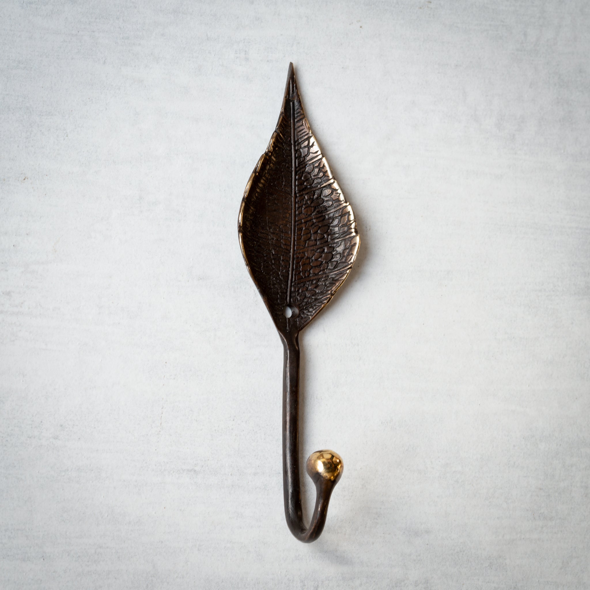Bronze Coat Hook | Leaf - Narrow Dish