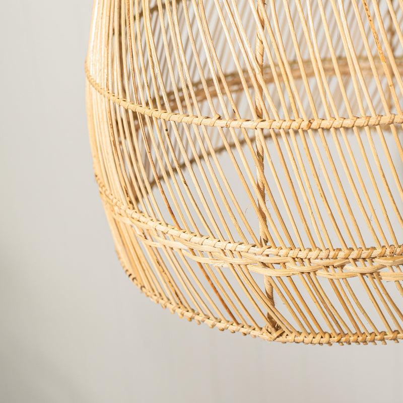 Ida Classic Pendant Light Shade detail of wicker weave pattern