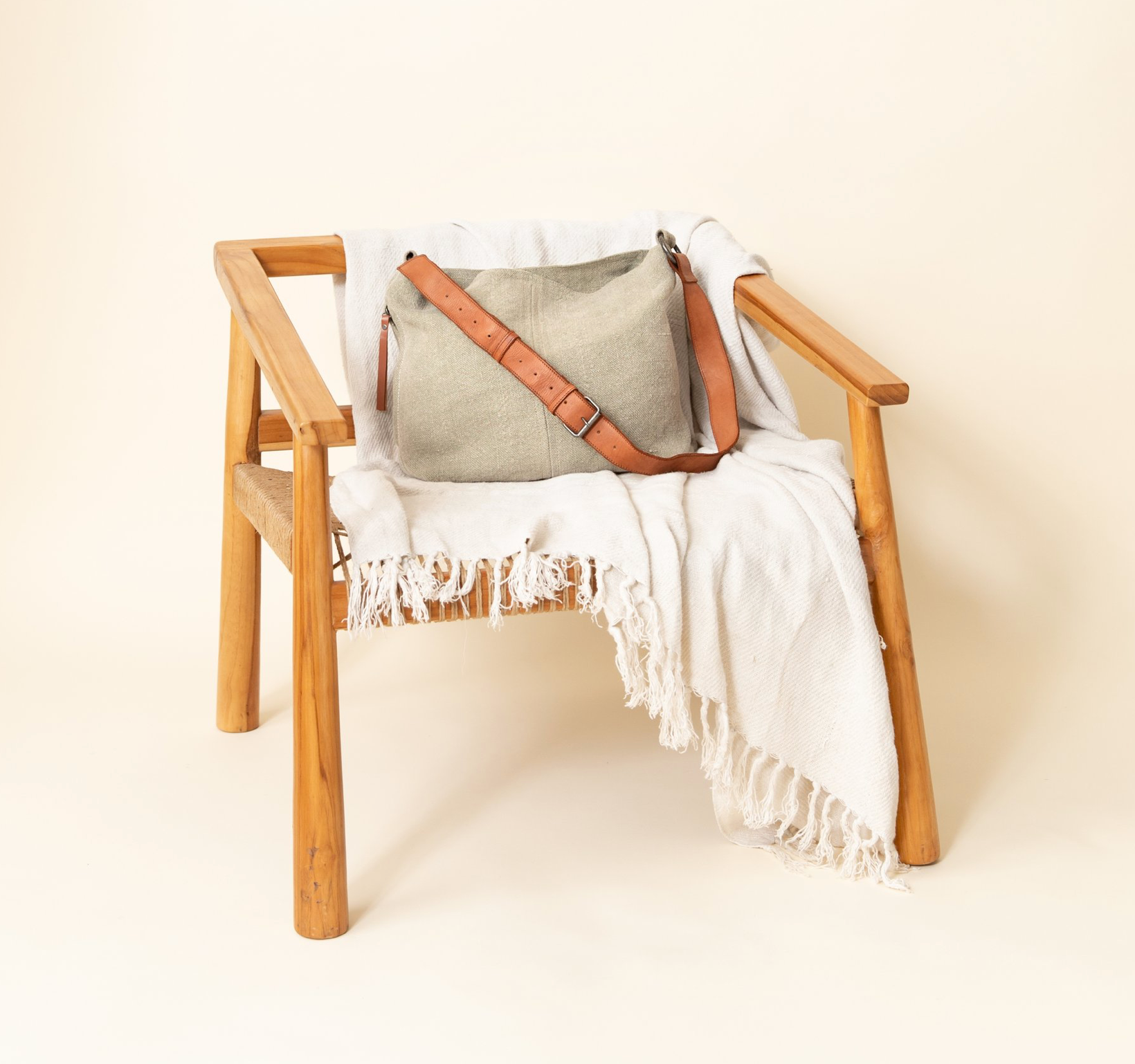 Juju & Co. | Baby Jute Slouchy Bag | Ash Grey