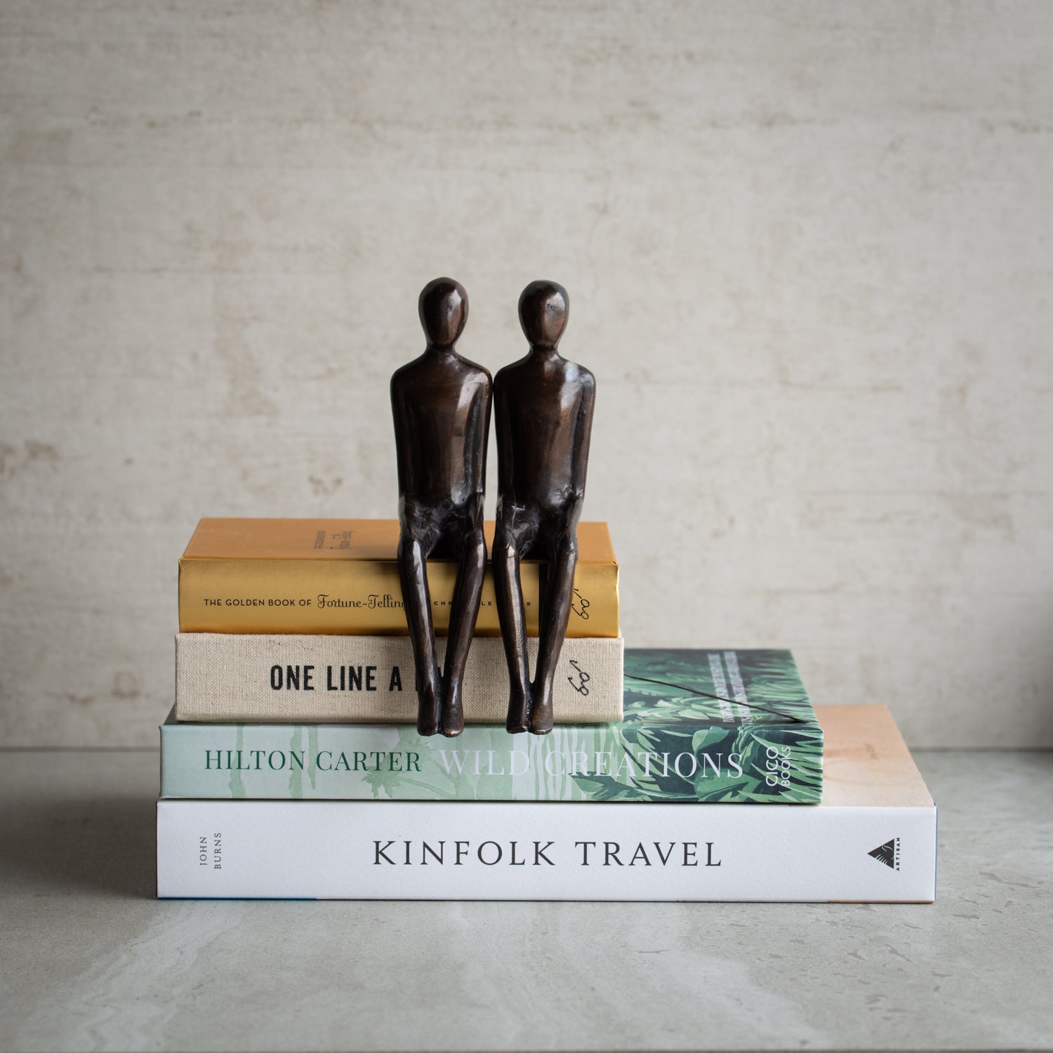 Bronze Sitting Couple (pair) - Antique Bronze