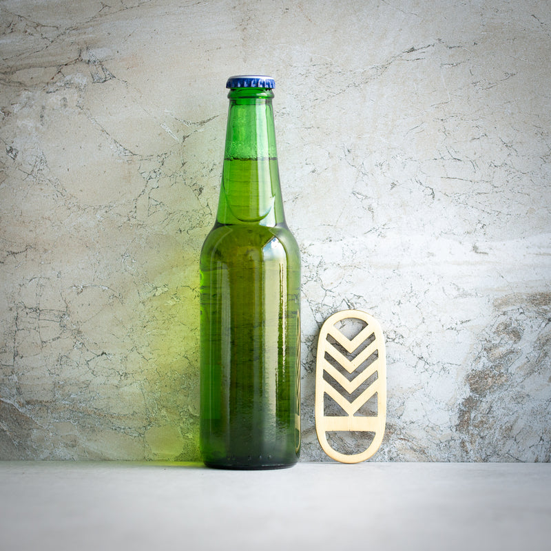 Bottle Opener | Brass Chevron