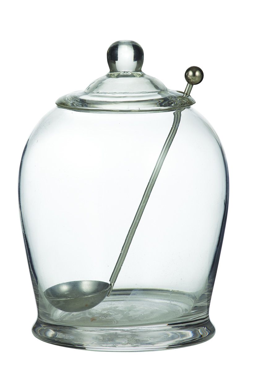Glass Olive Jar with Spoon