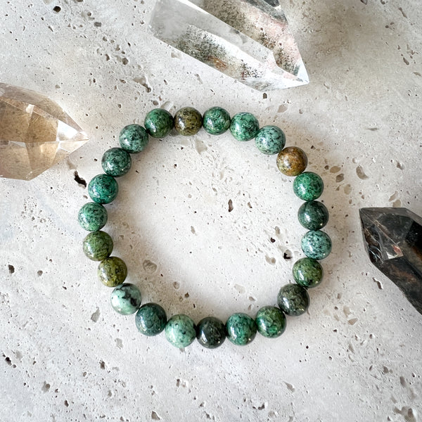 Natural Stone Bracelet | African Turquoise 8mm