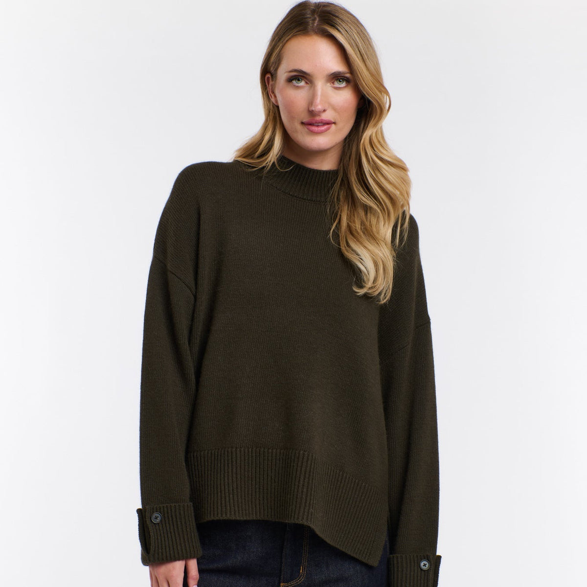 Alpine Cuff Jumper | Khaki