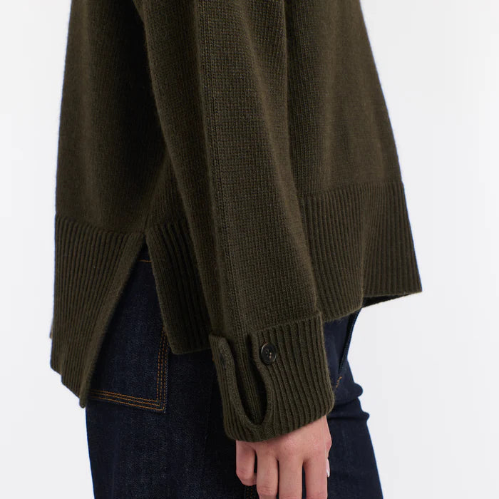 Alpine Cuff Jumper | Khaki
