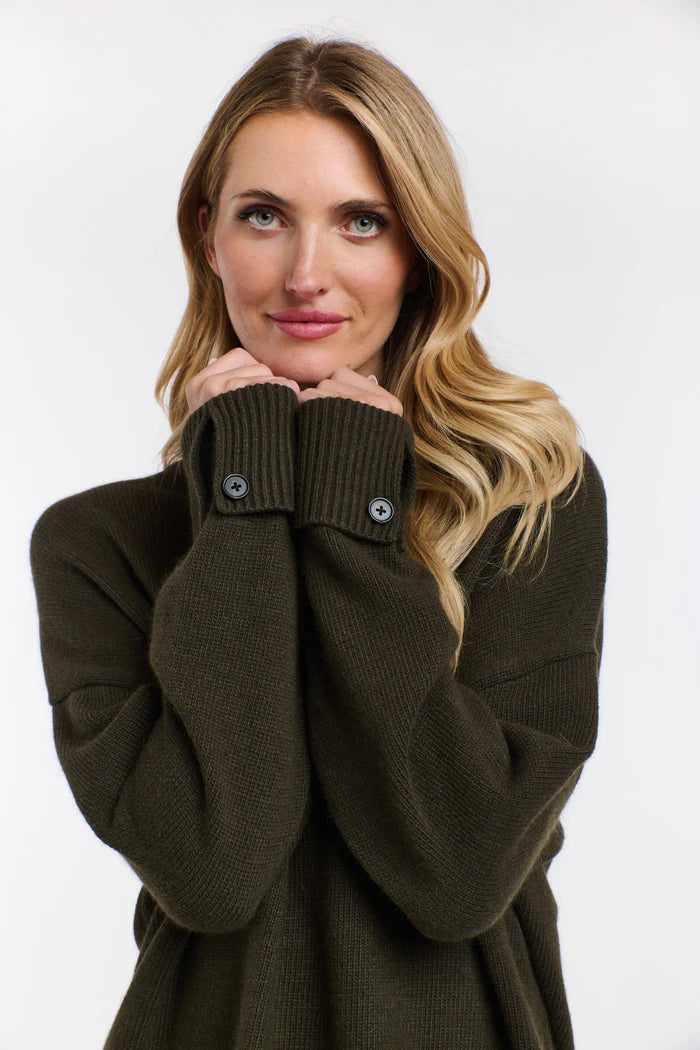 Alpine Cuff Jumper | Khaki