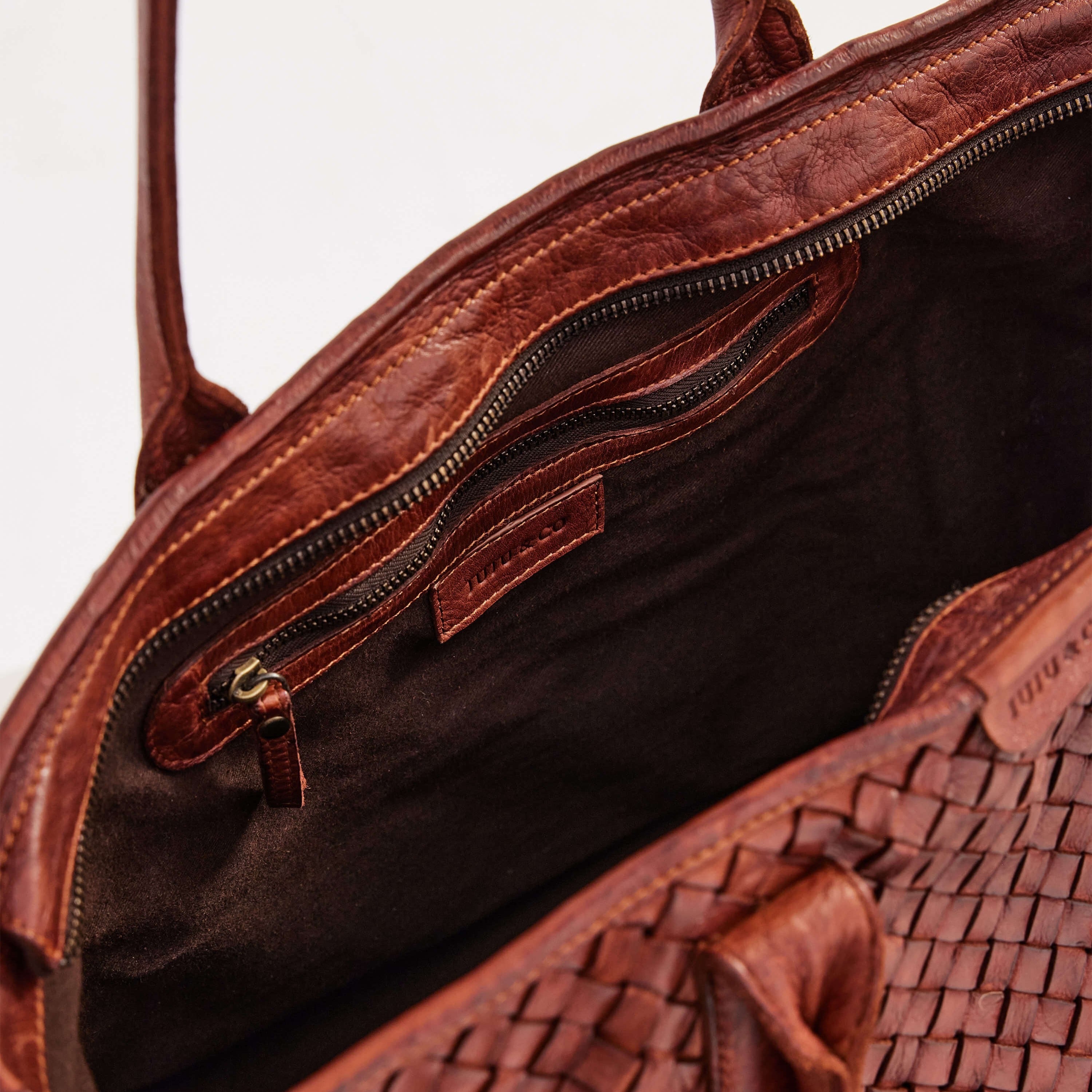 Juju & Co. | Leather Basque Tote | Amber