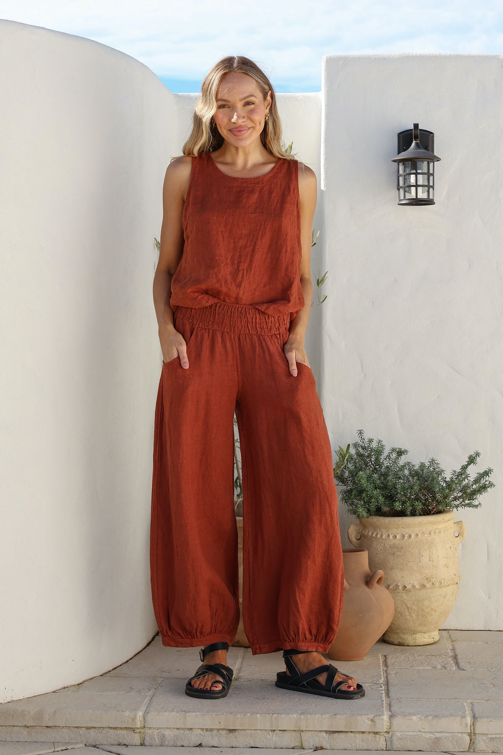 Linen Pant | Nervatura | Coco