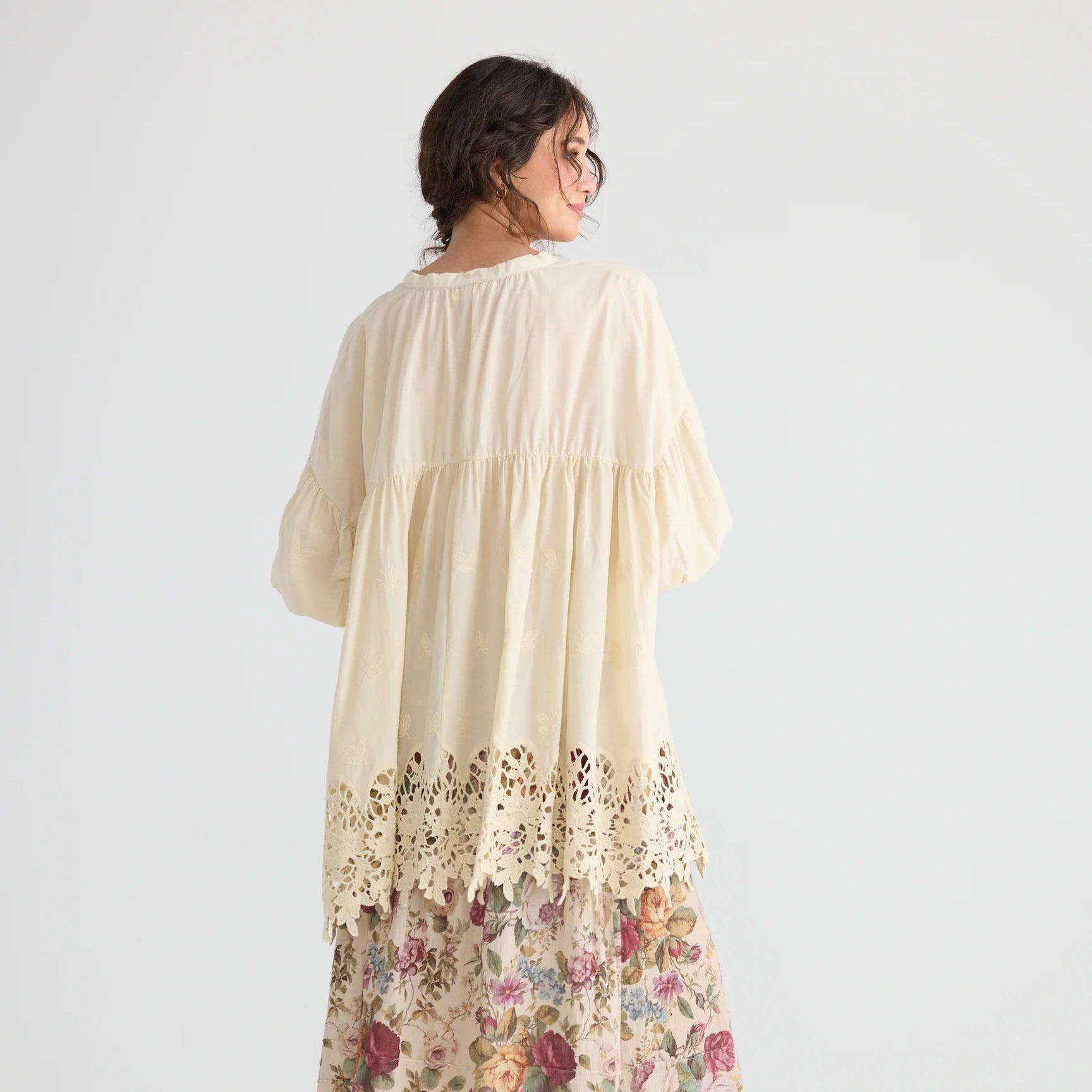 French Lace Smock | Stone