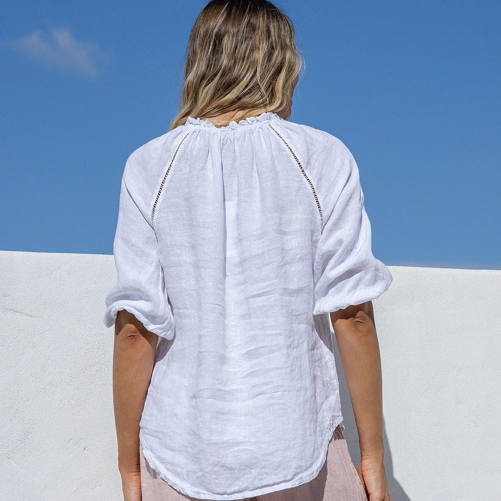 Linen Shirt | Belina | White