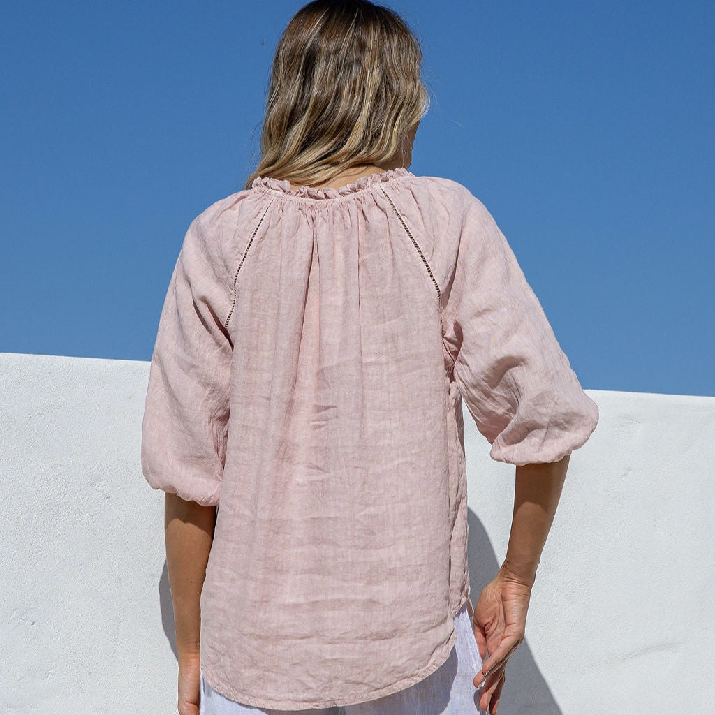 Linen Shirt | Belina | Blush