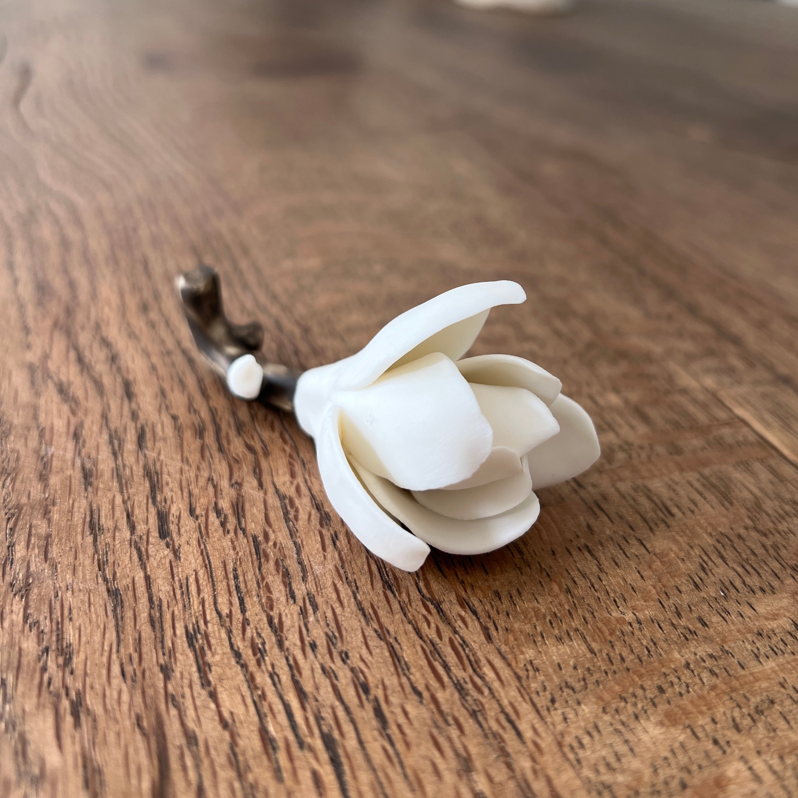 Incense Holder | Porcelain Magnolia | Natural