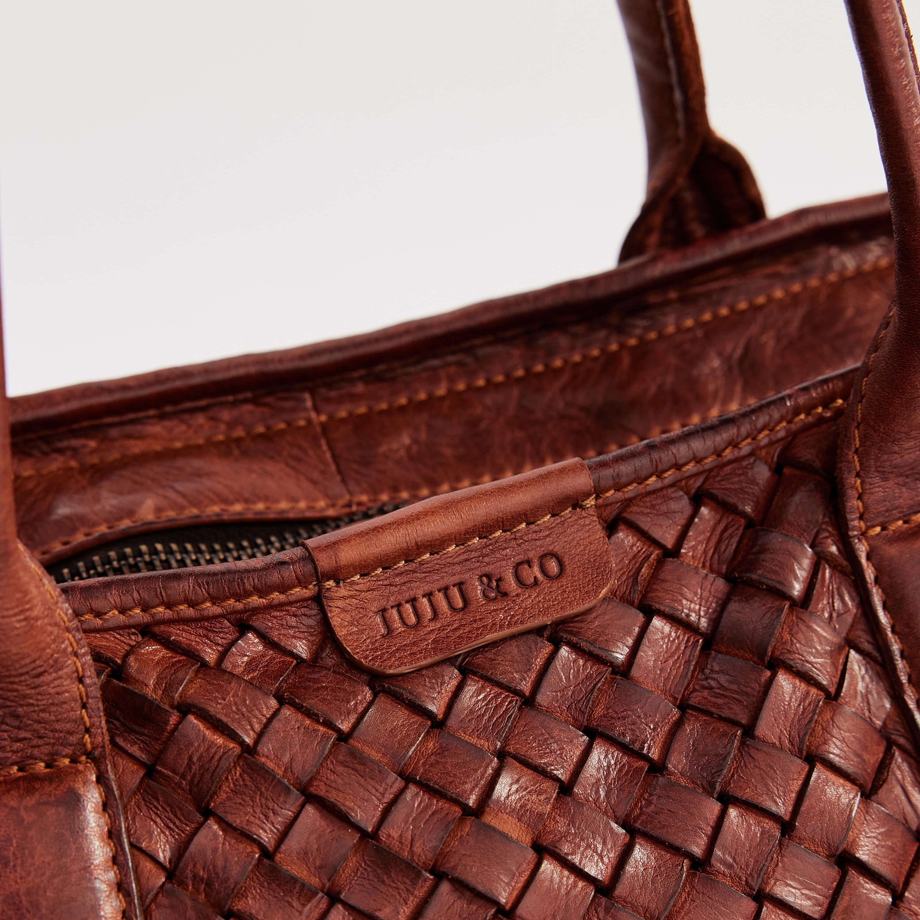 Juju & Co. | Leather Basque Tote | Amber