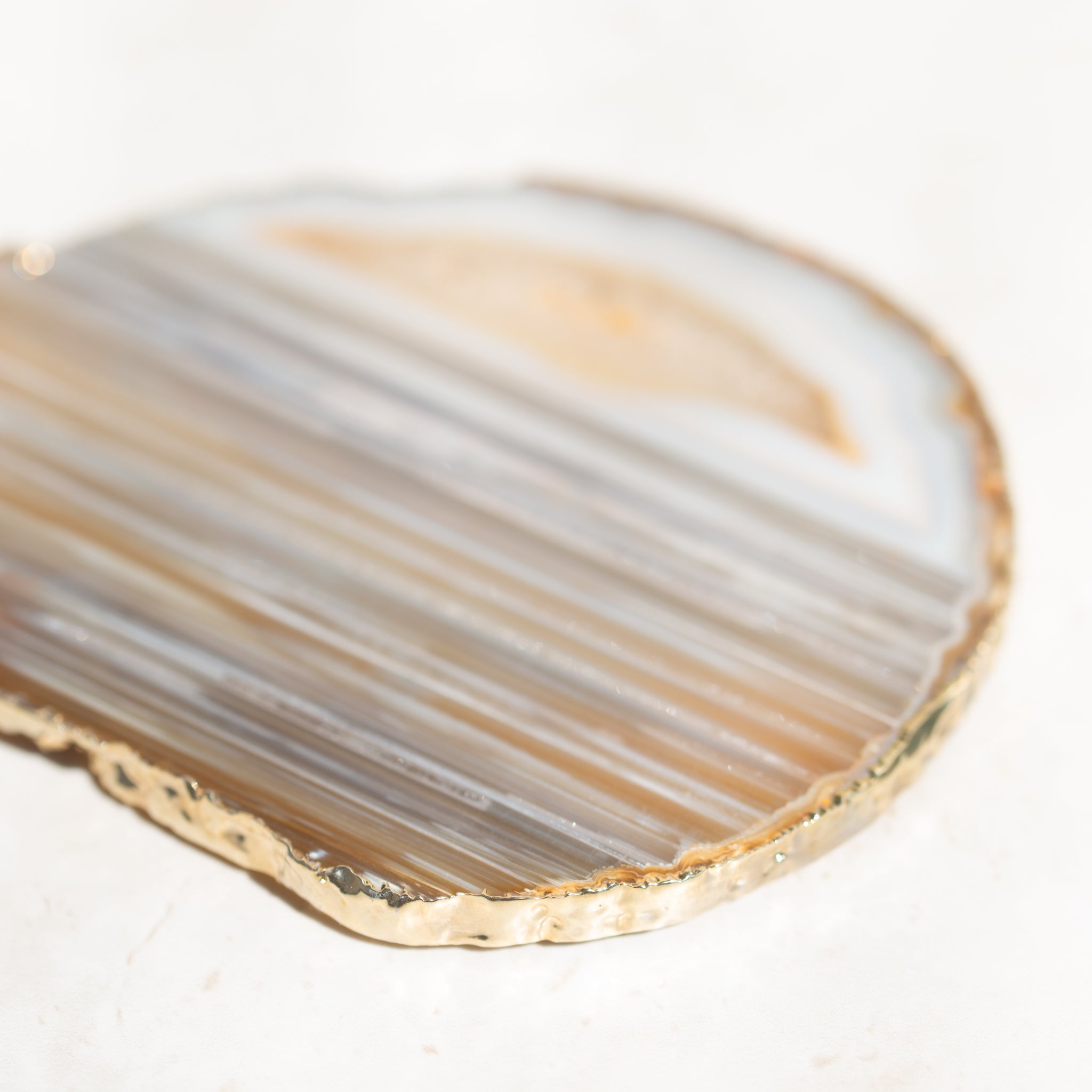 Agate Coaster | Gold Edged | E