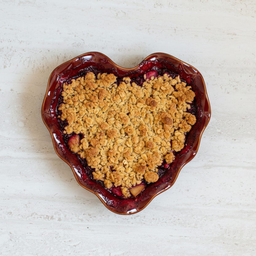 Ceramic Heart Baker | Burgundy