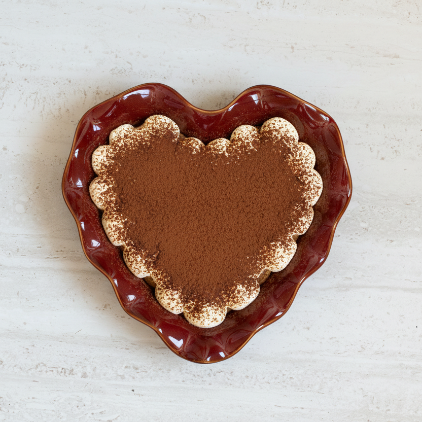 Ceramic Heart Baker | Burgundy