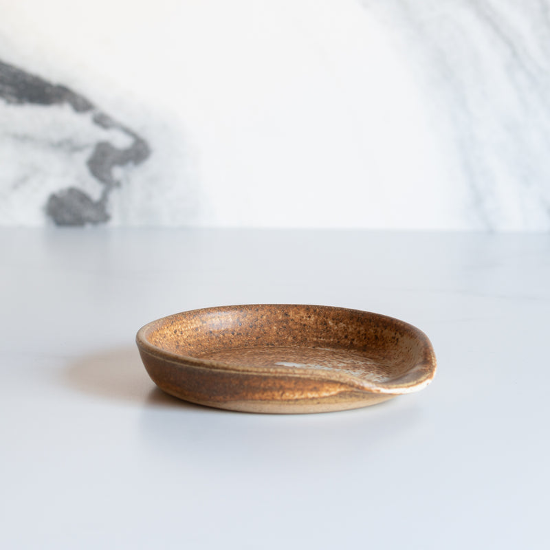 Anna Campbell | New Zealand Ceramics | Spoon Rest | Rustic Brown