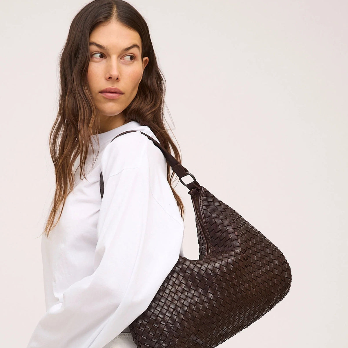 Juju & Co. | Leather Basque Slouchy | Chocolate