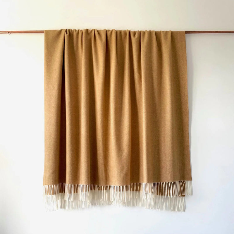 Cashmere Merino Blanket | Camel