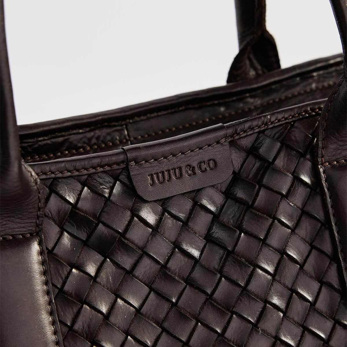 Juju & Co. | Leather Basque Tote | Chocolate