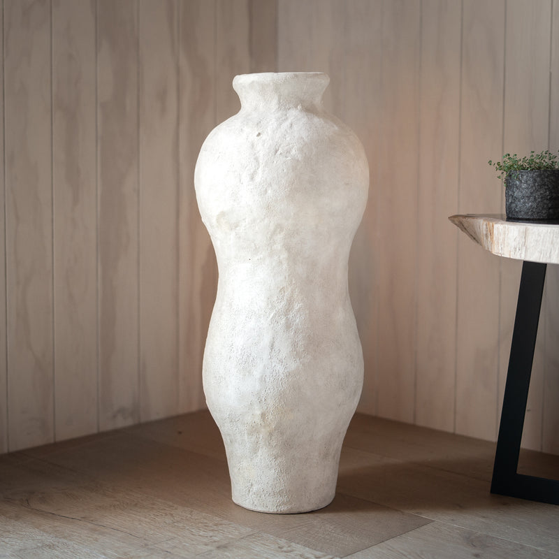 Batley Ceramic Vase | Tall | Ecru