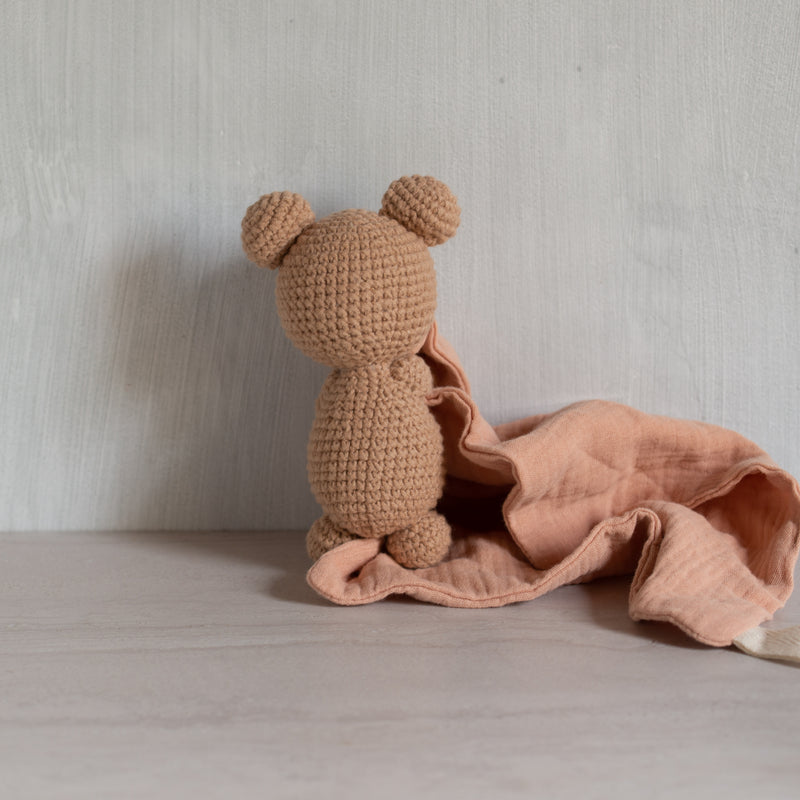 Crochet + Muslin Comforter | Bear