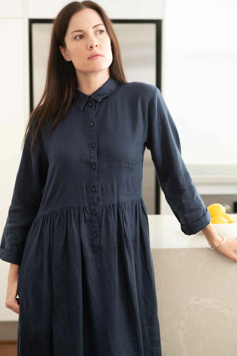 Lazybones Dress | Becky | Prussian Blue