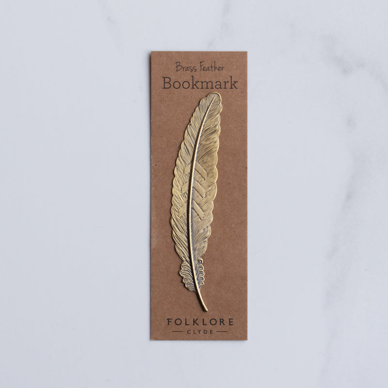 Brass Feather Bookmark | By Folklore Home Store